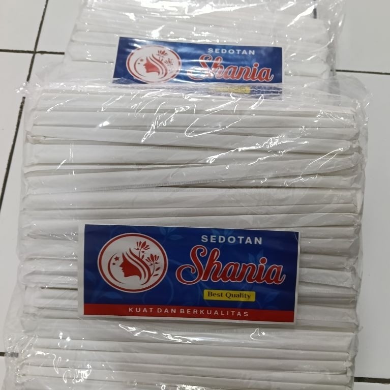 Sedotan Plastik Shania Tekuk Steril Putih 6mm 24cm Isi 250pcs