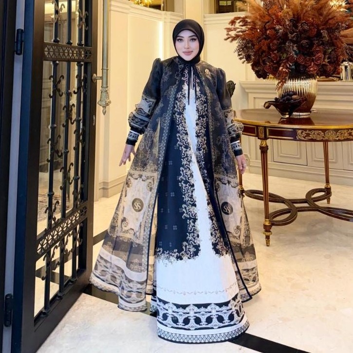 Shella Saukia Dress Hitam Outer Bunda 03-178