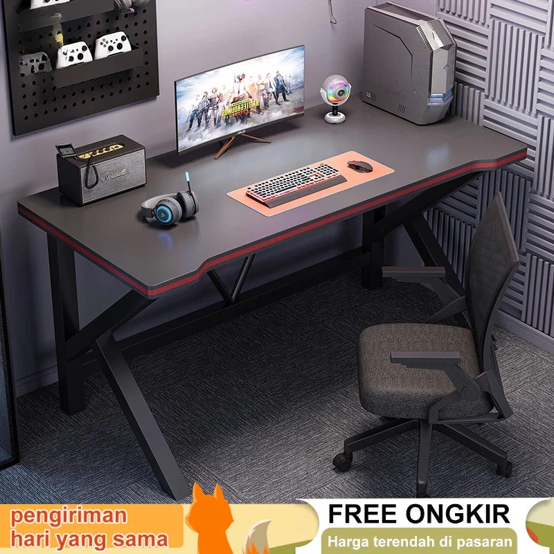 Meja Komputer 160cm Meja Gaming Meja Kerja Meja PC Meja Kantor Minimalis