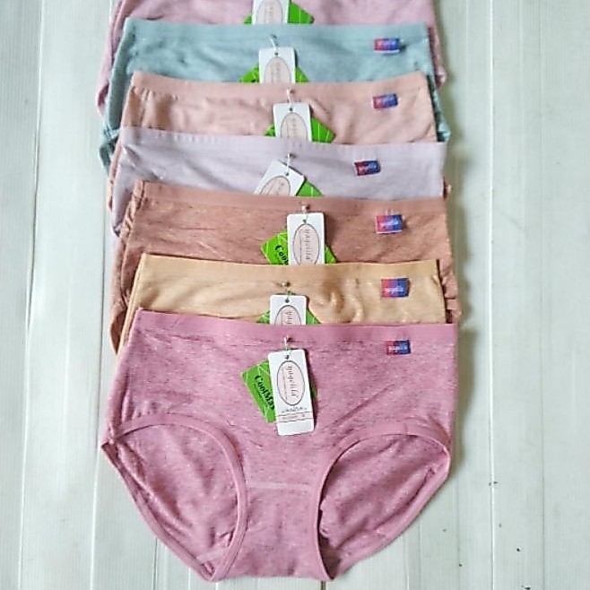 (6PCS) CD WANITA YAGELILA IMPORT BAHAN KATUN MODEL POLOS WARNA SOFT 6926 YAGELILA ORI 100% COTTON  C