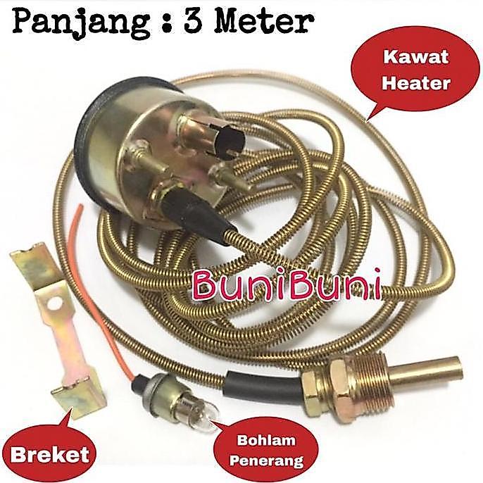 Ampere Temperatur / Ampere Panas / Meter Pengukur Suhu Air Untuk Mobil & Mesin Universal