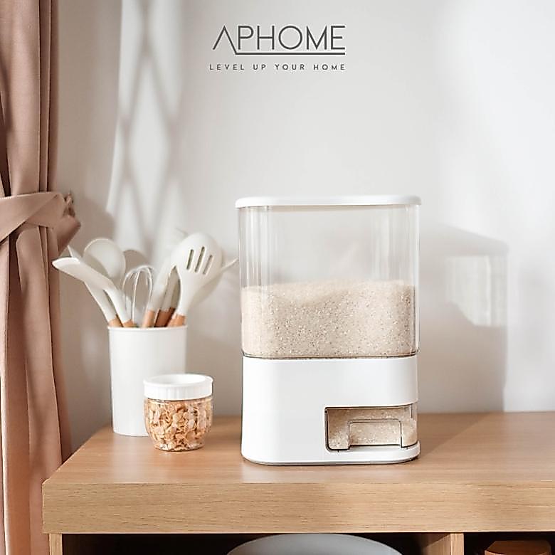 NEW APHOME Dispenser Beras Transparan 10KG Rice Box Rice Dispenser Wadah Beras KUMALA [terbaik][terl