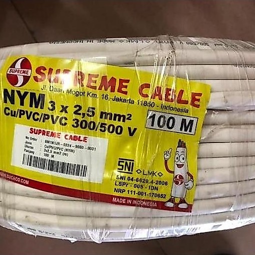 Kabel Tunggal NYM 3 x 2.5 mm / NYM 3x2.5 nym 3 x 2,5 Supreme