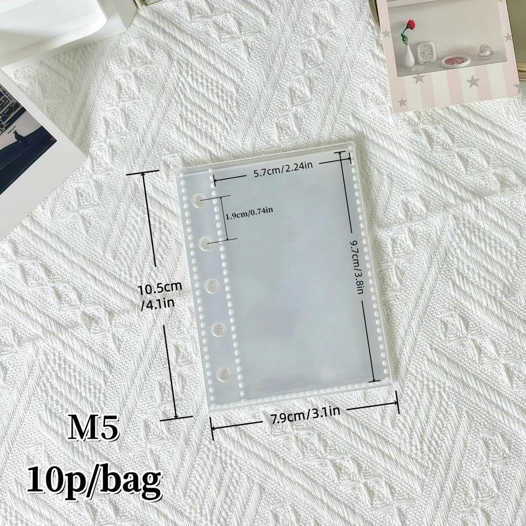 10/20/30/50 Pieces/Bag M5/A6/A7 Transparent Binder, Plastic Protective Cover, Portable Sticker Book,