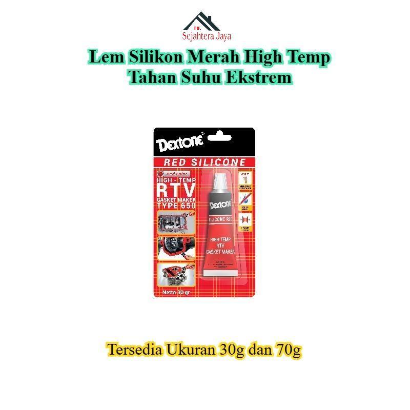 Gasket Maker DEXTONE RTV Silicone Red - Lem Paking Mesin Tahan Suhu Tinggi | Solusi Anti Bocor Tutup