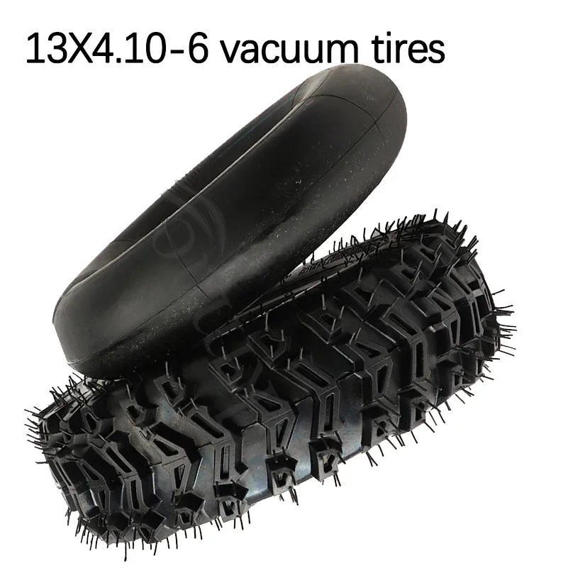 Ban vakum 6 inci 13x4.10-6 cocok untuk sepeda motor roda empat kecil 47cc 49cc, sled 4pr, dan go kar