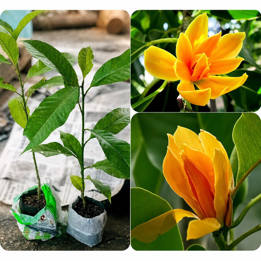 (ag) bibit kantil kuning cept berbunga bisa tanam di pot bunga kantil kuning tanaman kantil kuning p