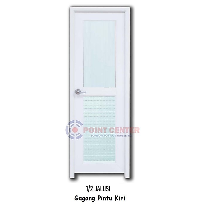 TERMURAH IGM PINTU KAMAR MANDI VAPELY SET PUTIH JALUSI PVC BUKAAN KIRI
