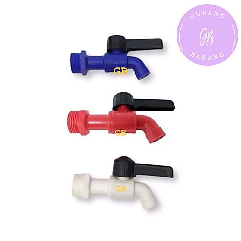Kran Tanam Warna Merk Vino PVC - Kran Tembok