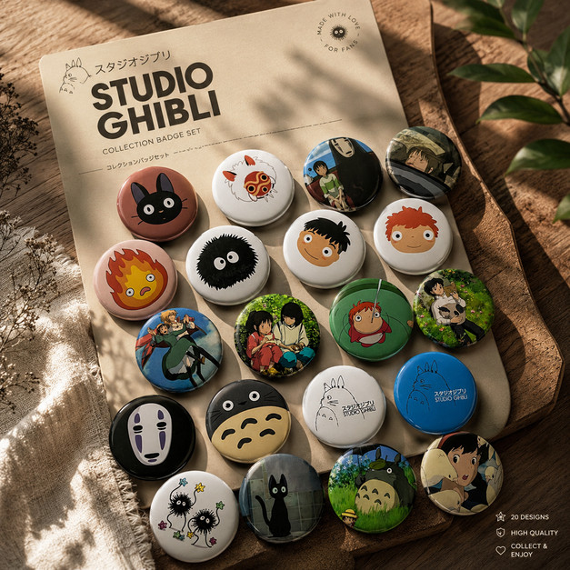 Bros Buddy -  Pin Bros Badge Studio Ghibli Collection – Cute & Aesthetic Series