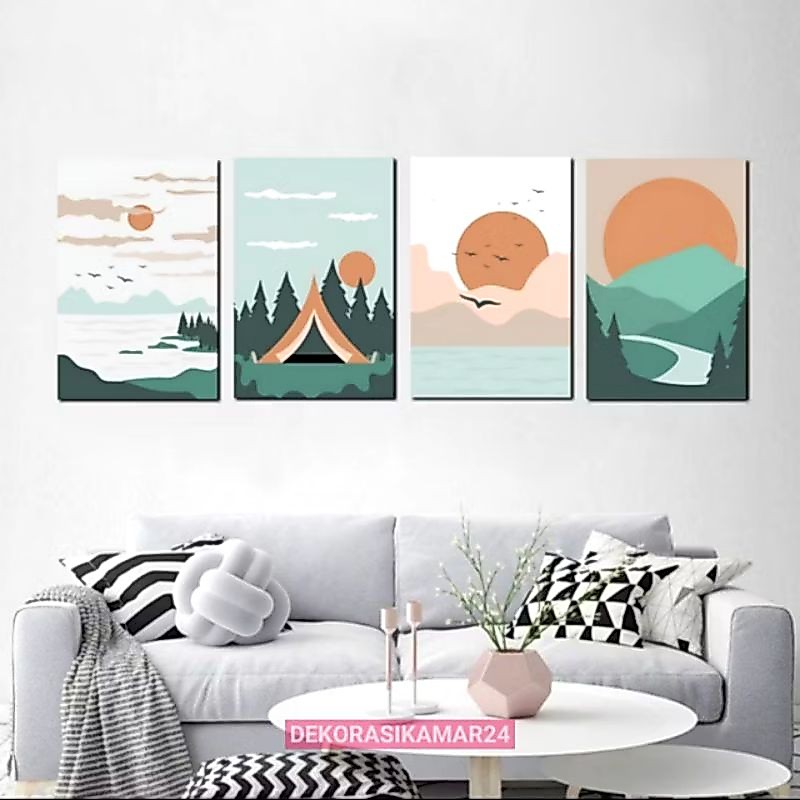 Hiasan kamar aesthetic cewek Poster dinding kayu Lukisan - Wall decor