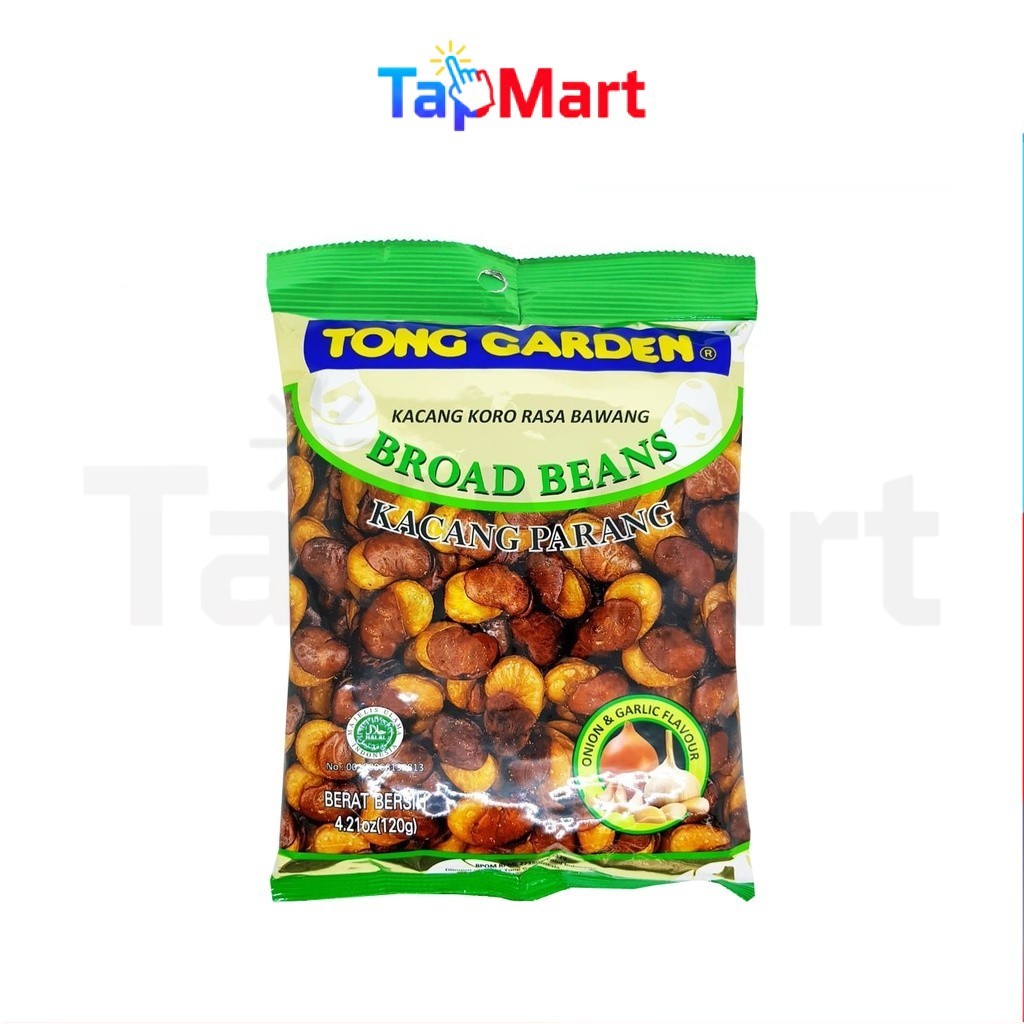 TapMart - Tong Garden Onion Garlic Broad Beans 120 gr Kacang Koro Rasa Bawang Putih