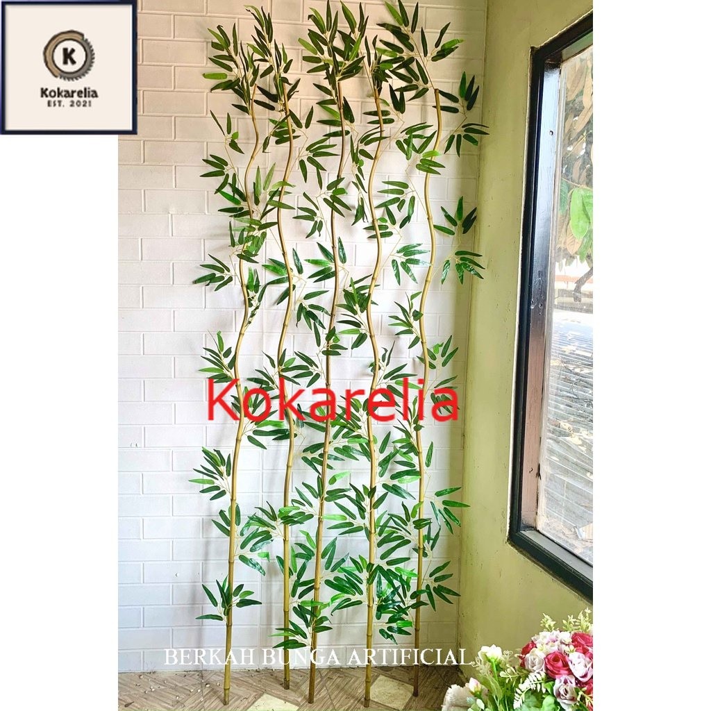 Batang Bambu Artificial 200cm/pohon plastik/ pohon bambu/ bambu partisi/ pohon partisi/ bambu dekora