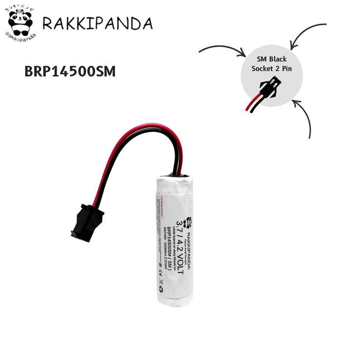 RakkiPanda Baterai Universal Li-ion 14500 RC Radio Control / Speaker Active Soket SM 2P Hitam 2 PIN 