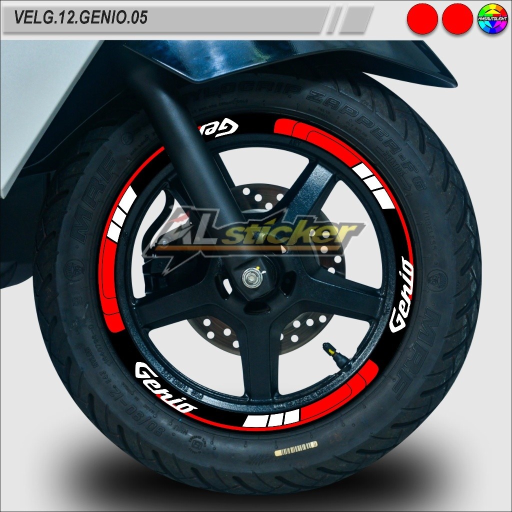 STICKER VARIASI VELG MOTOR SEMUA TYPE RING 12 GENIO VELG.12.GENIO.05