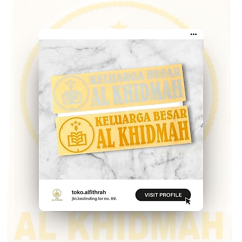 Sticker Logo Keluarga Besar Al Khidmah Latin (24x7 cm)