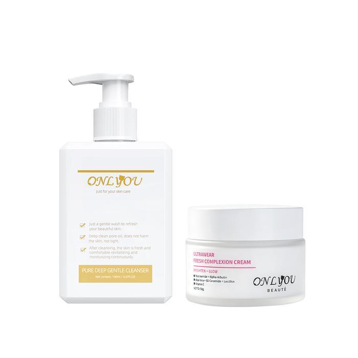 ONLYOU PAKET 2PCS Whitening light spot moisturizing morning and evening cream + ONLYOU amino acid de