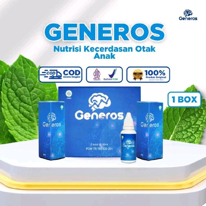 Madu Generos 1 Box Isi 2 Botol - Ekstrak Mengkudu - Multivitamin Kecerdasan Otak Anak