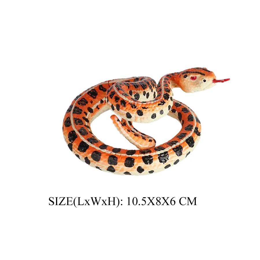 Model Figur Hewan Liar Realistis: Ular Kobra, Ular Berderit, Ular Python, Ular Boa Constrictor, Ular