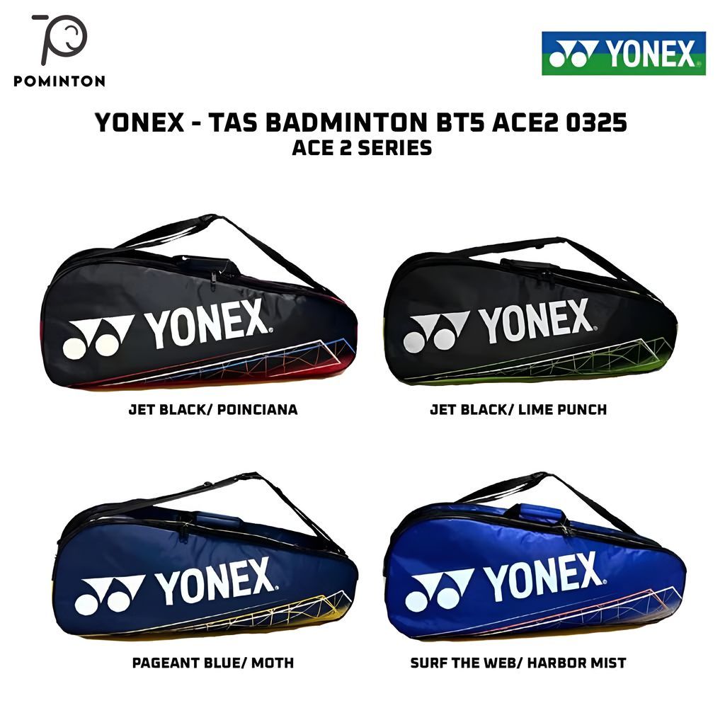 [Pominton] Tas Badminton Yonex BT5 ACE2 0325 Jinjing Selempang Ransel 100% ORIGINAL