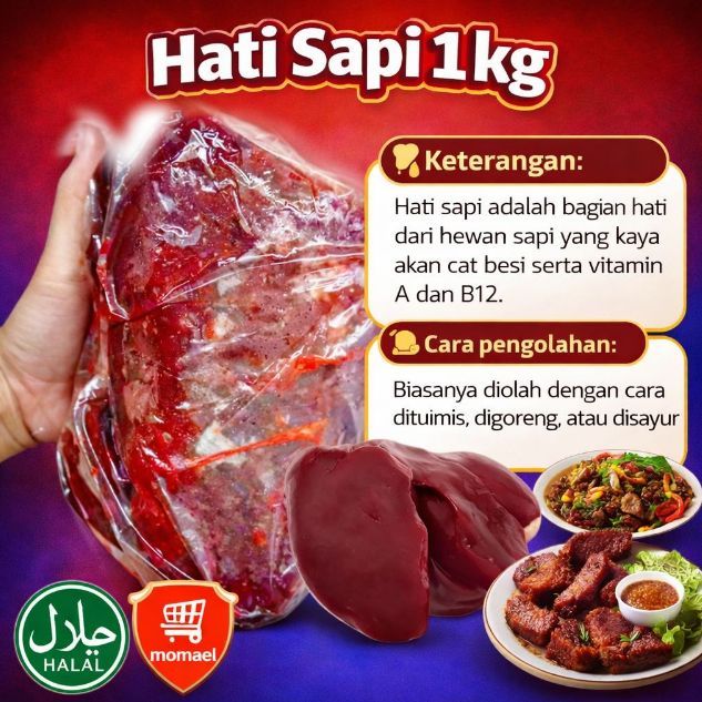 hati sapi 1kg