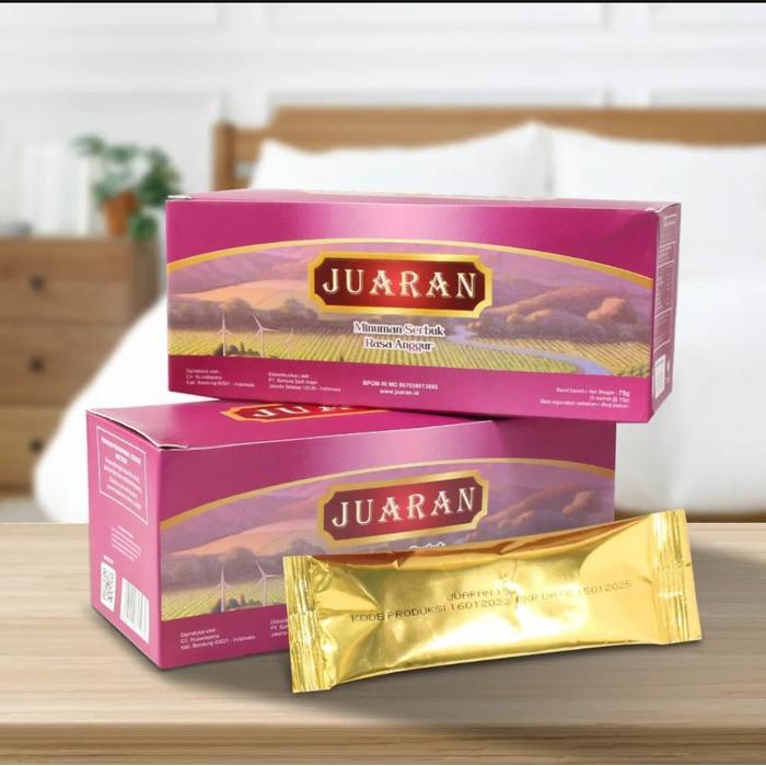 JUARAN Herbal Minuman Serbuk Rasa Anggur 1 BOX 75 Gram Halal Tanpa Alergen BPOM MD 867028013695 Sega