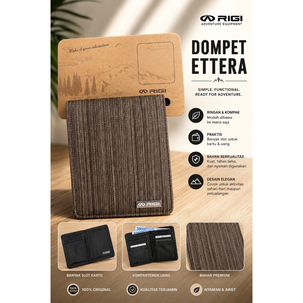 Dompet Ettera / Cassa / Raize Dompet Ringan Pria RIGI