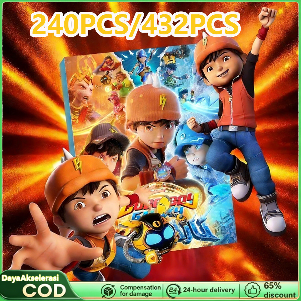 240PCS/432PCS Kartu Mainan Boboiboy Galaxy Album Kartu - Hanya Buku Album Kartu, Tanpa Kartu Boboibo