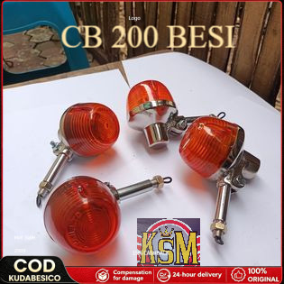 sen /riting CB200 Honda XL 1 set (2 biji ) lampu riting CB200 besi