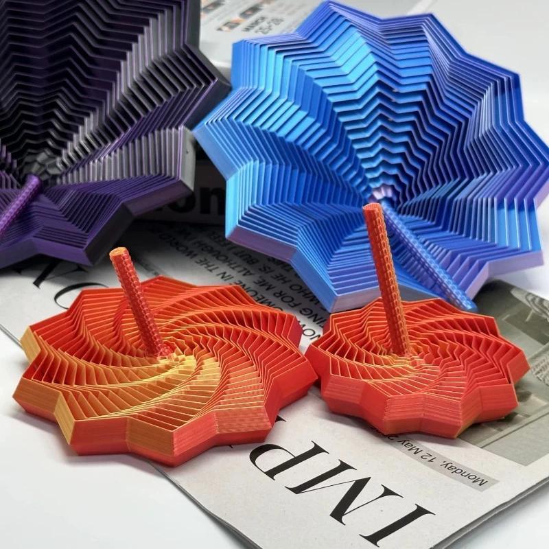 Rash Tower 3D Printing Toy Decompression Spiral Tower ildren's Reward Small Gift Polygon Rotating Tr