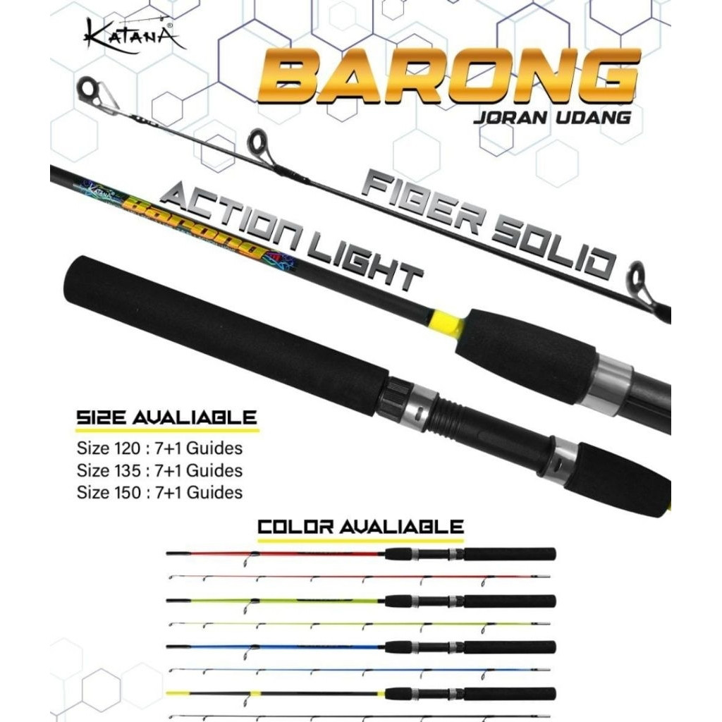 Joran Pancing Udang Katana Barong Super Lentur 120 135 150 Alat Mancing Ikan Microfishing