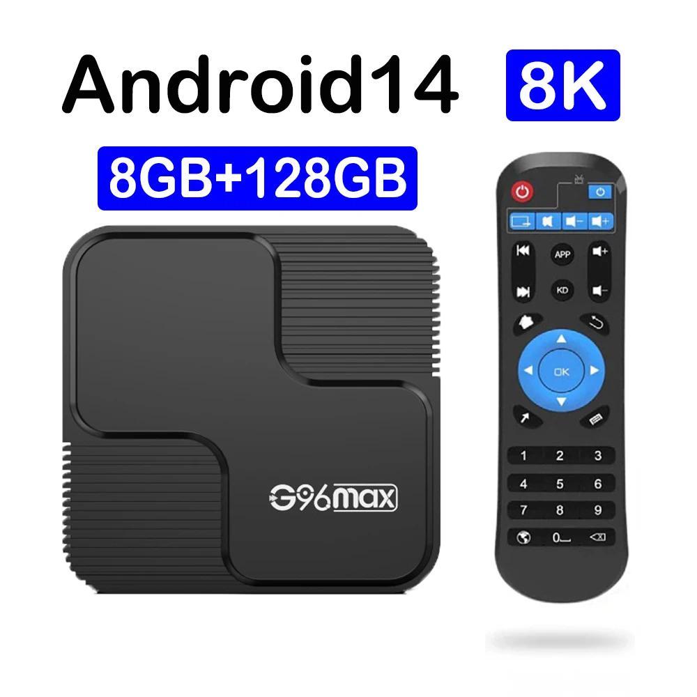 Smart TV Box G96 Max Android 14 Allwinner H618 Support Dual Band Wifi 2.4G 5G Wifi6 AV1 8K 8GB 32GB 
