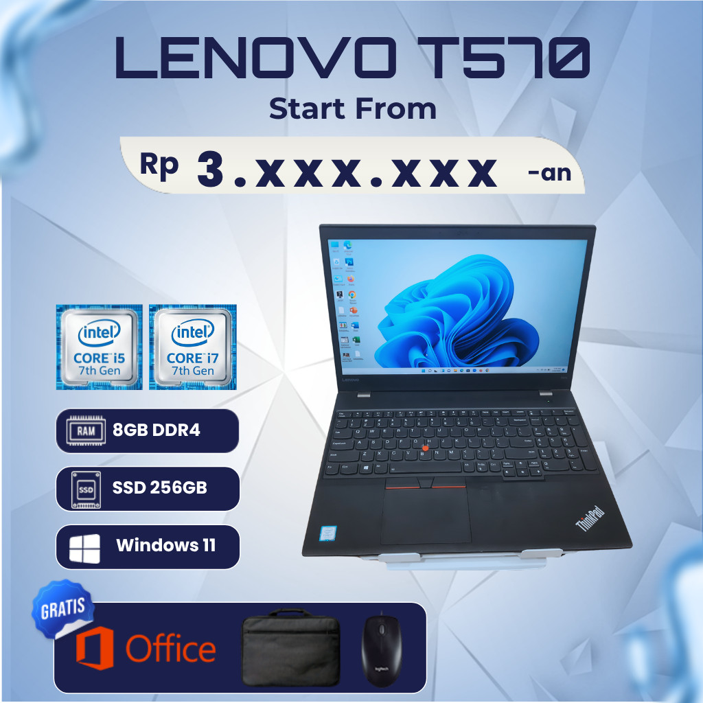 LENOVO T570 i5 gen 7th 8/256GB