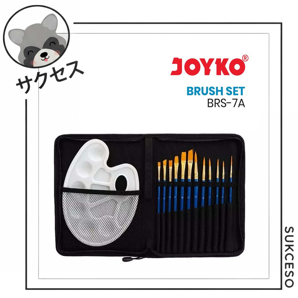 JOYKO Art Brush Set Alat Lukis Kuas Cat BRS-7A | 1 Set 12 Pcs
