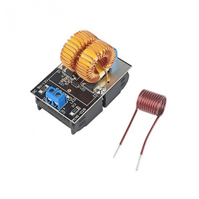 Mini ZVS Induction Heating 120W 5 - 12V DC Elemen Pemanas Besi Logam Induksi Tesla ZVC