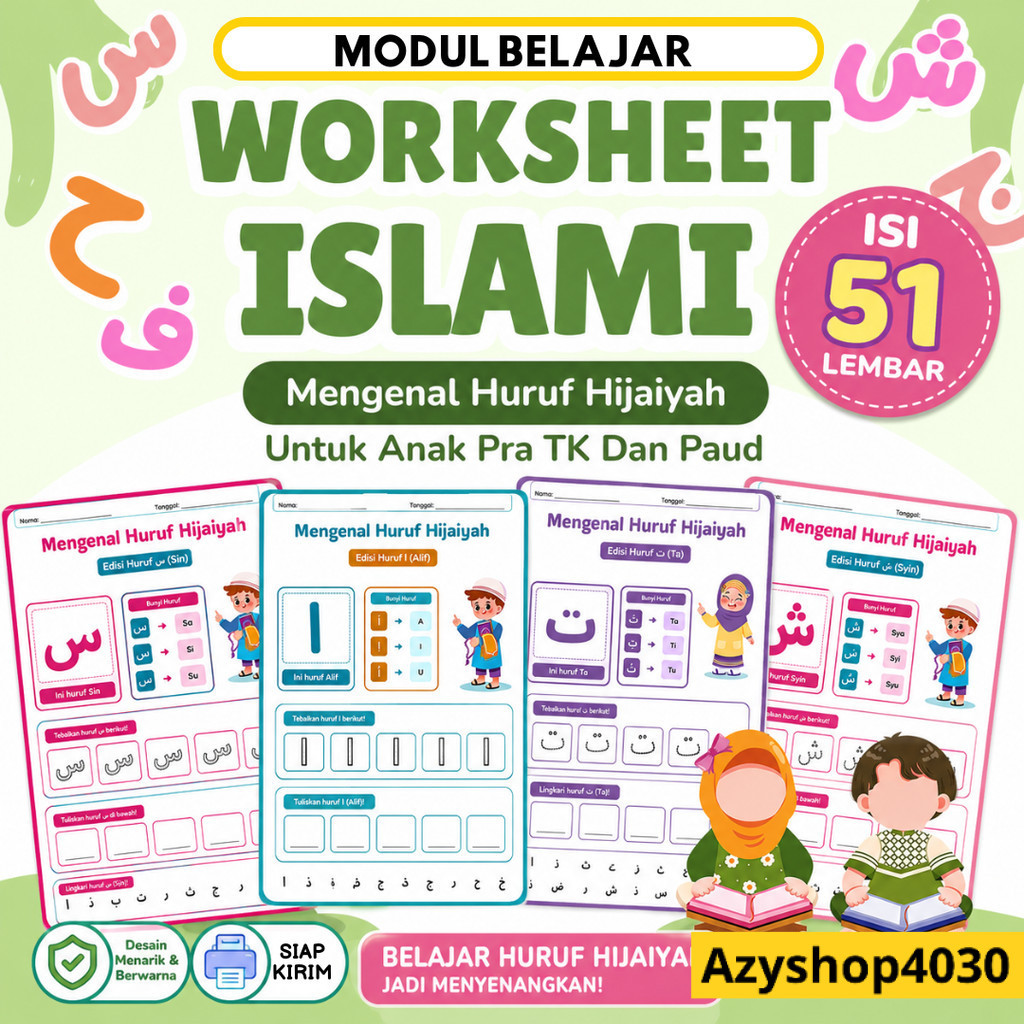 lembar worksheet anak mengenal huruf Hijaiyah Belajar Huruf Hijaiyah ada coding  Worksheet Islami Um