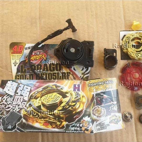 Beyblade Gold L-Drago Destroy (Kw) Ldrago Mainan Gasing Rakit Jepang Tokolisnanya