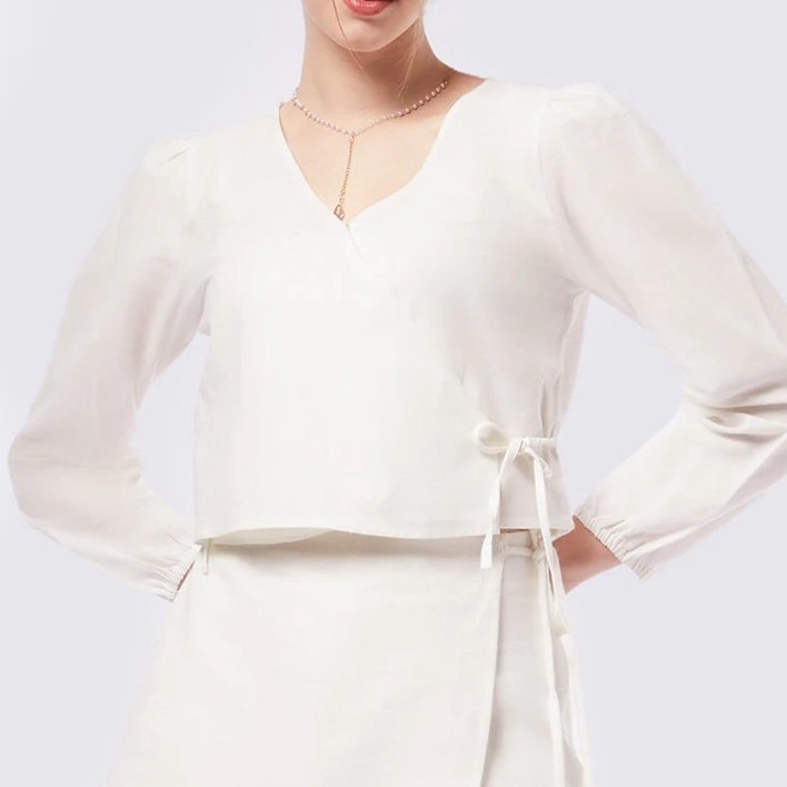 Colorbox Wrap Crop Top