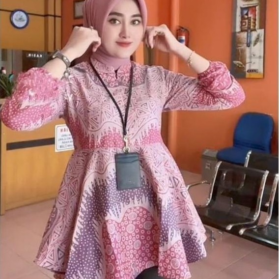 Unik Batik Wanita Modern | Baju Batik Wanita Kantor | Atasan Batik Wanita Modern | Seragam Batik Wan