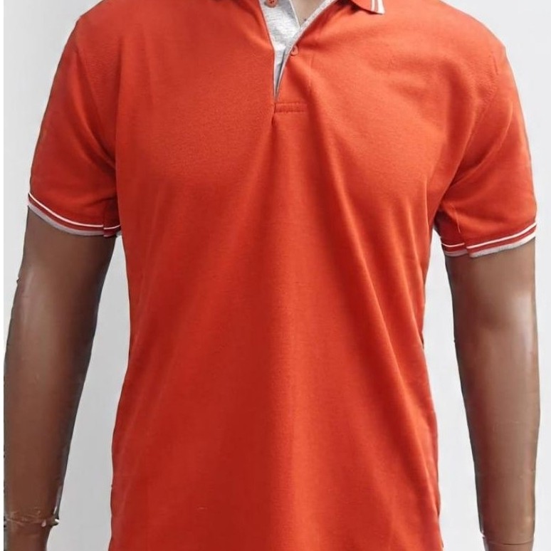 Kaos Polo Polos merah bata Unisex Pria Wanita Lengan Pendek Nyaman Dipakai