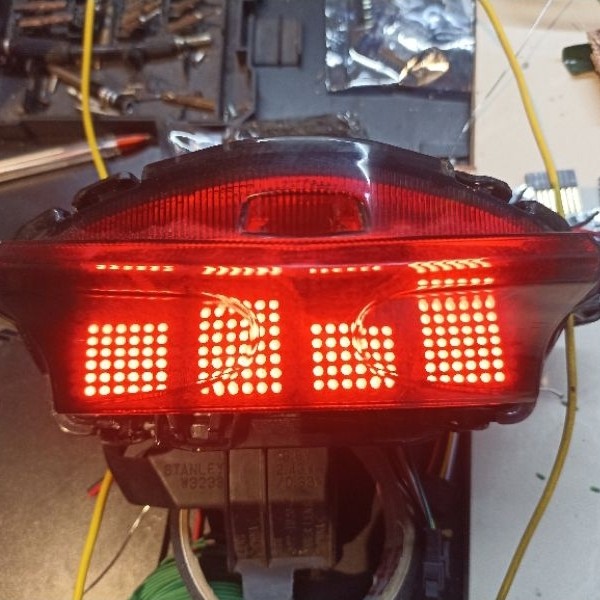 Stoplamp Running Text Motor Matik Fullset PnP LED Matrix