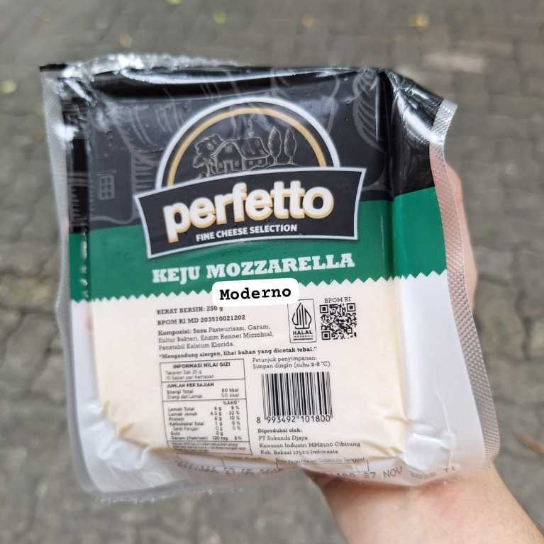 Keju Mozzarella Perfetto 250gr - Perfetto mozzarella 250gr