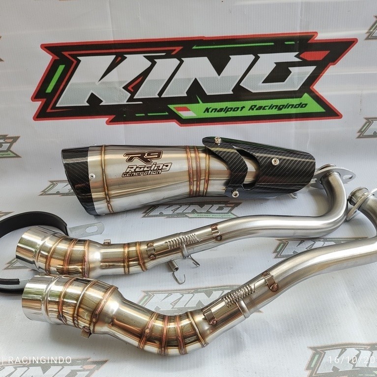 Termurah... Knalpot murah knalpot racing r9 h2 ss vario 160 beat nmax pcx adv aerox mio j lexy genio