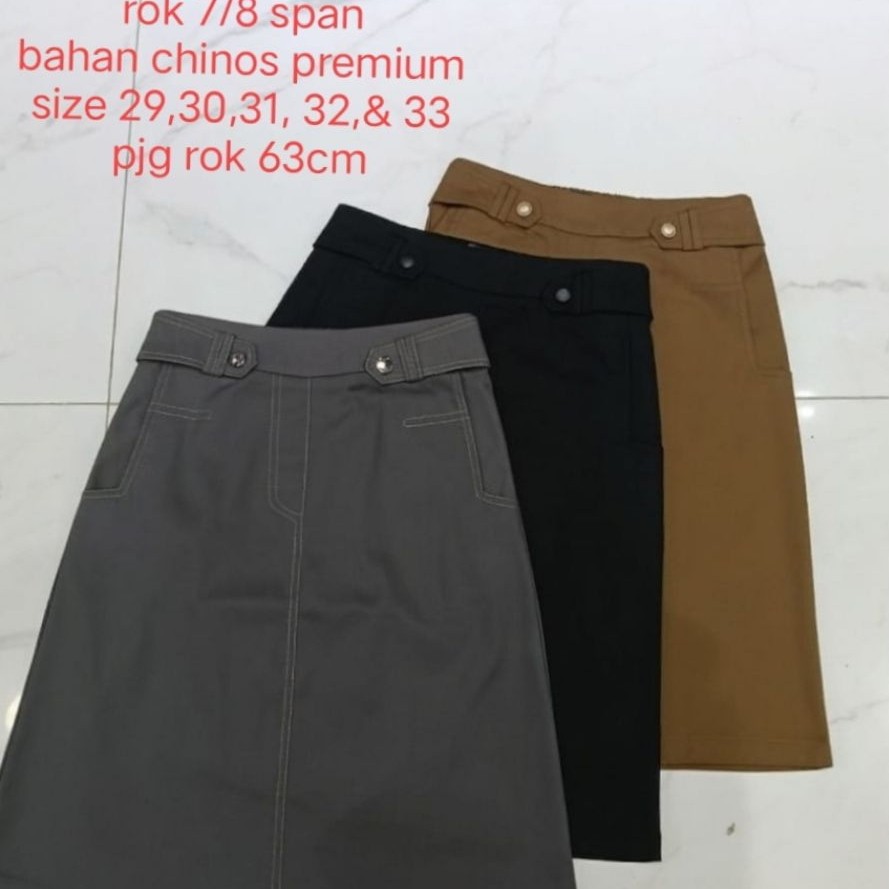 rok 7/8 span BODYPOWER bahan chinos premium