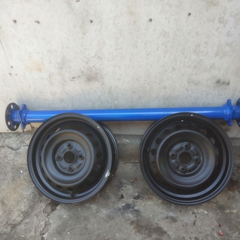 roda gerobak velg mobil  set as roda