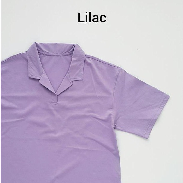 HEYTIMMY WOMEN Kana Summer Dress Katun Berkerah - LILAC, All Size