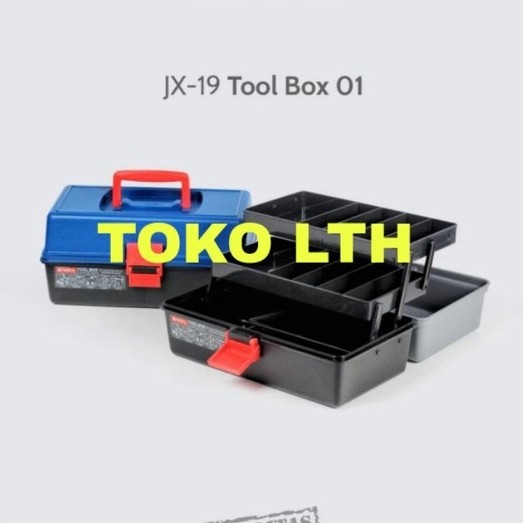 TOOL BOX 01 LION STAR JX19 KOTAK PERKAKAS BERTINGKAT JX 19 BOX PANCING TAMIYA PERTUKANGAN