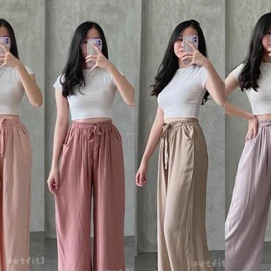 KULOT RIBON PANTS / CELANA KULOT TALI / RAYON PREMIUM / UMBRELLA