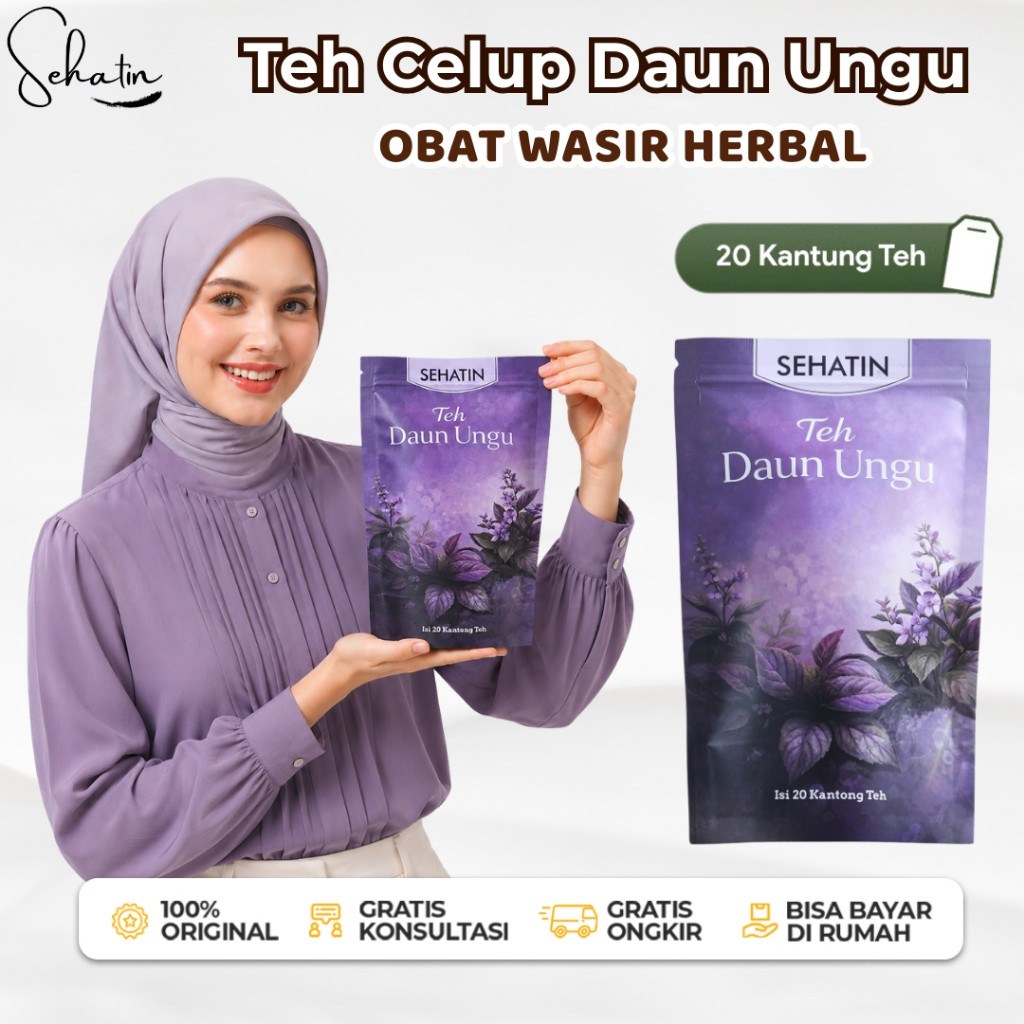 BM - Sehatin Teh Daun Ungu Herbal Untuk Ambeien Wasir
