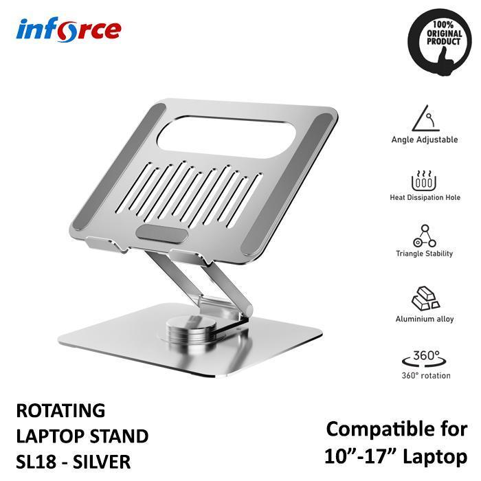 Inforce Rotating Laptop Stand SL18 360 Derajat Laptop Stand Holder 360 Derajat Tablet Stand Holder 3
